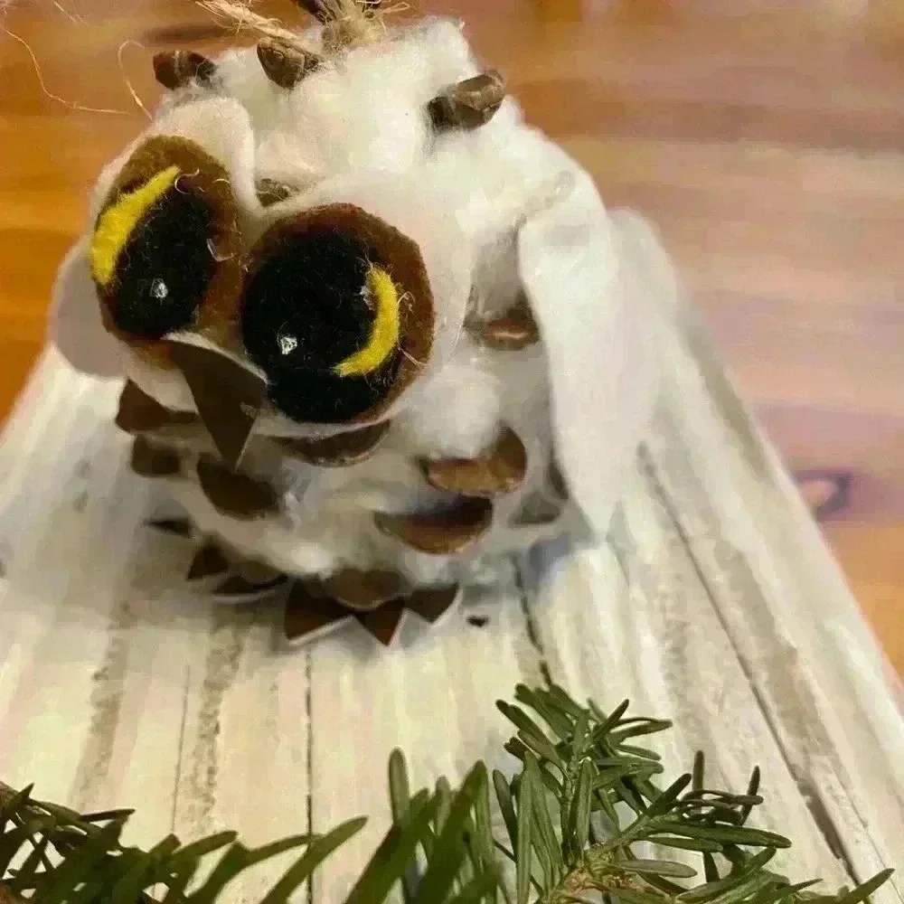 Snowy Owl handmade ornament Christmas
